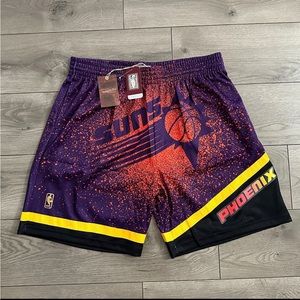 Mitchell & Ness Mens XL Purple Black NBA 1996 Phoenix Suns Swingman Shorts NEW!